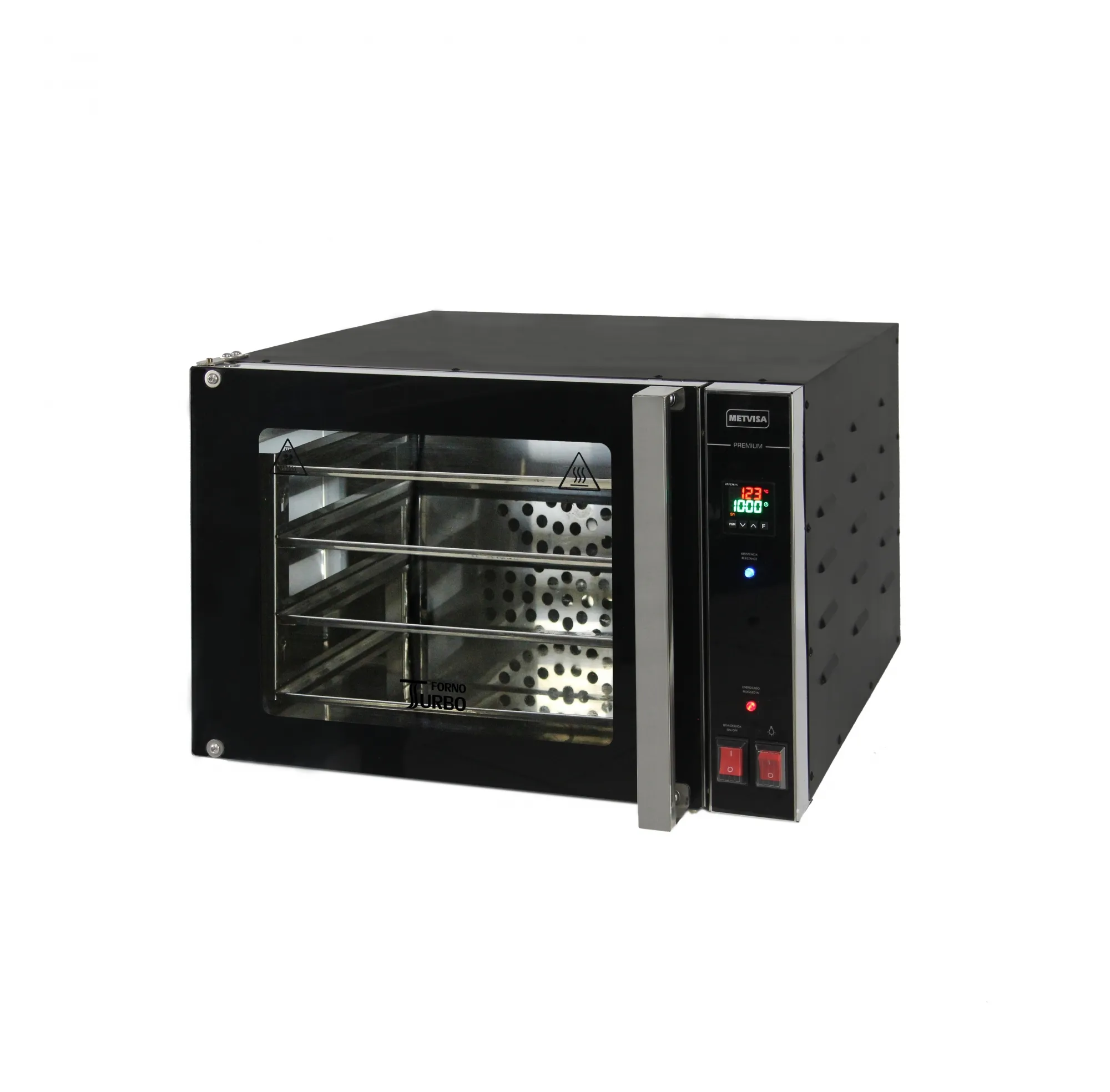 horno turbo electrico max black, 4 bandejas